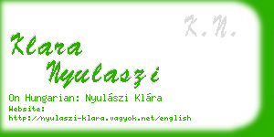 klara nyulaszi business card